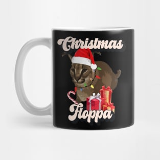 Big Floppa Christmas Meme - Festive Xmas Caracal Big Cat Vintage Retro Text Funny Meme Design Mug